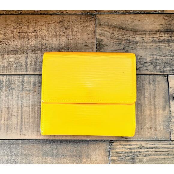 LOUIS VUITTON Epi Leather Compact Wallet (repainted)